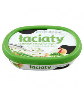 Łaciaty Serek śmietankowy z cebulą i szczypiorkiem 135 g