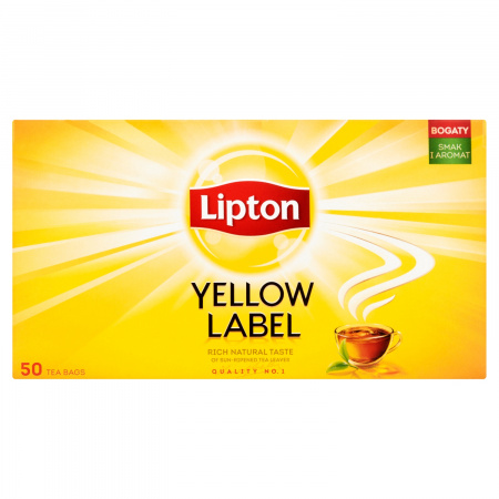 Lipton Yellow Label Herbata czarna 100 g (50 torebek)