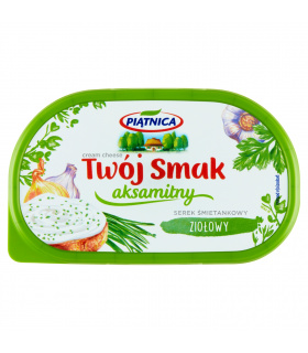 Piątnica Twój Smak Serek śmietankowy aksamitny ziołowy 135 g