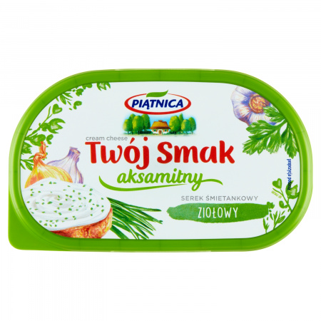Piątnica Twój Smak Serek śmietankowy aksamitny ziołowy 135 g