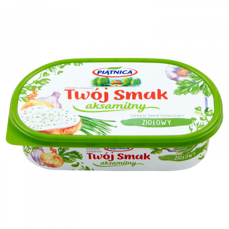 Piątnica Twój Smak Serek śmietankowy aksamitny ziołowy 135 g