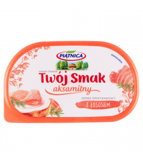 Piątnica Twój Smak Serek śmietankowy aksamitny z łososiem 135 g