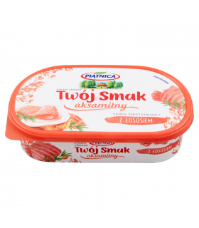 Piątnica Twój Smak Serek śmietankowy aksamitny z łososiem 135 g