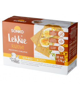 Sonko Pieczywo chrupkie Lekkie razowe 170 g (32 sztuki)